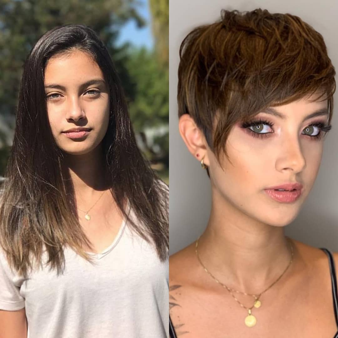 110 Before / After Short Hair Photos - Long to Short Hair Transformations