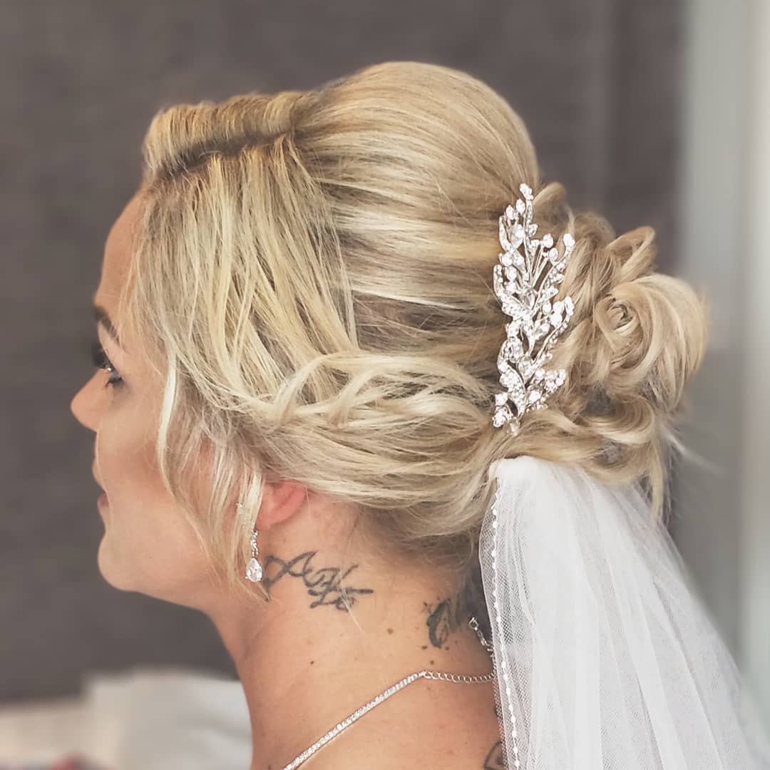 short hair braids wedding