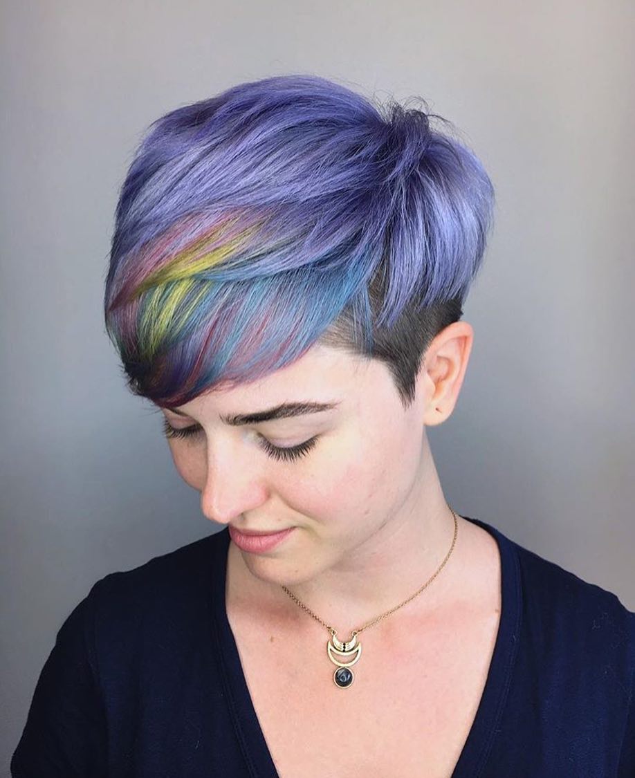 35 of the Most Beautiful Short Hairstyles with Pastel Colors