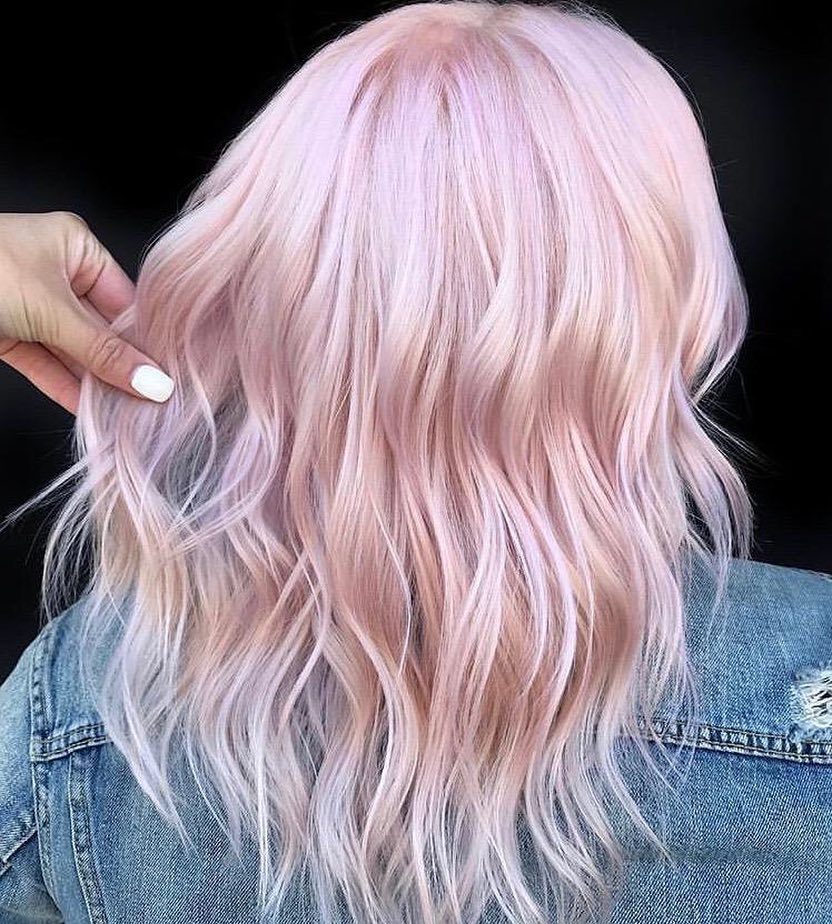 short pastel pink hair