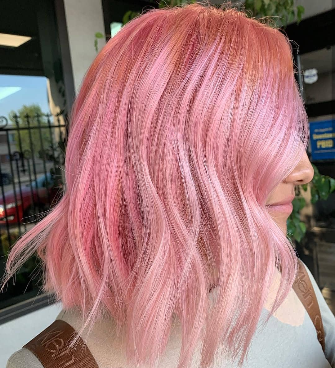 short pastel pink hair