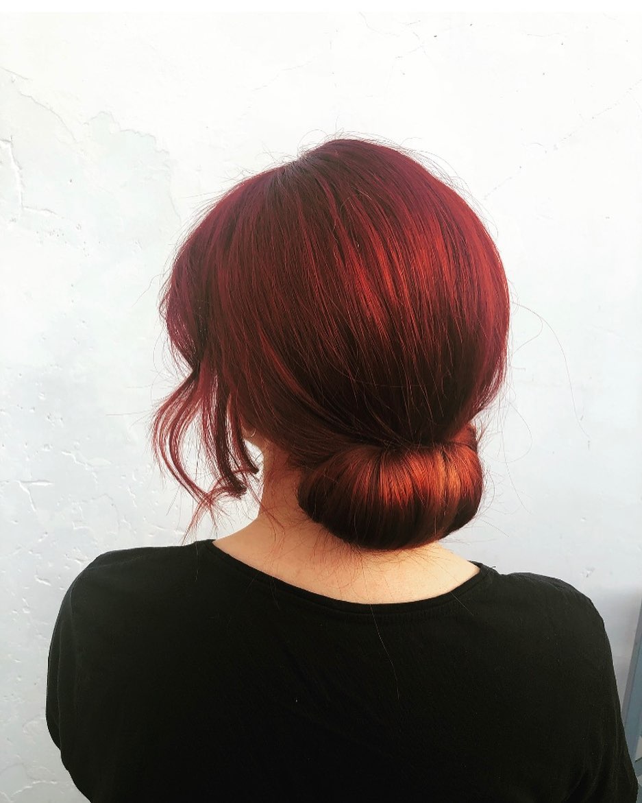 red hair with brown underneath