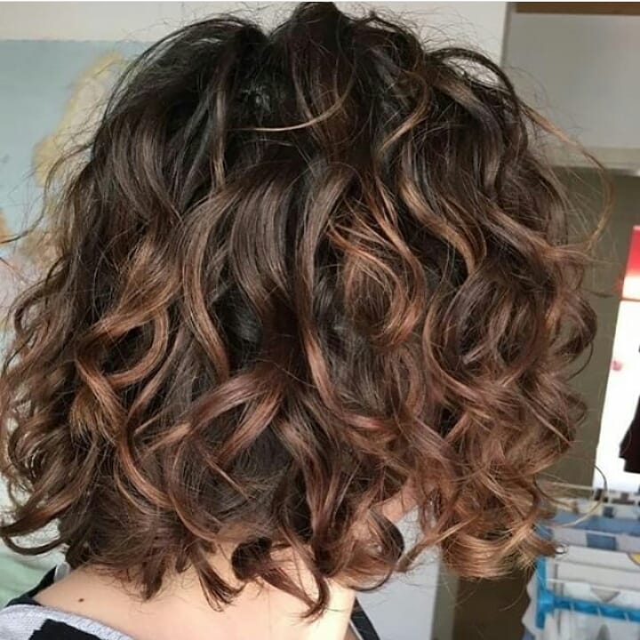 wild curly short hair