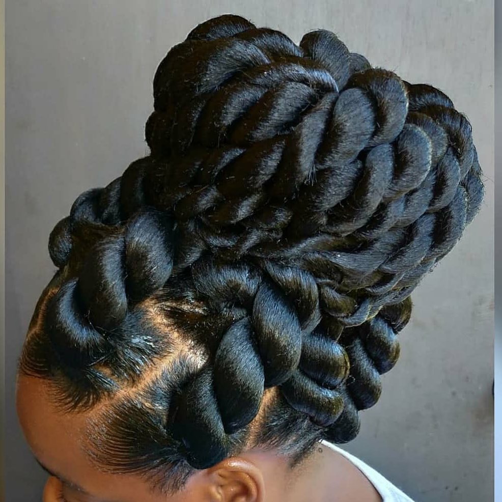 senegalese twist bun