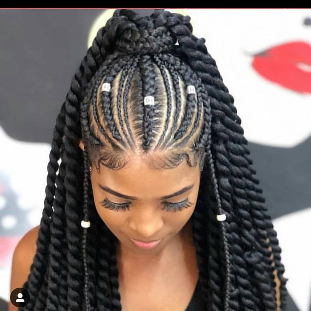 goddess braids updo hairstyles for black women