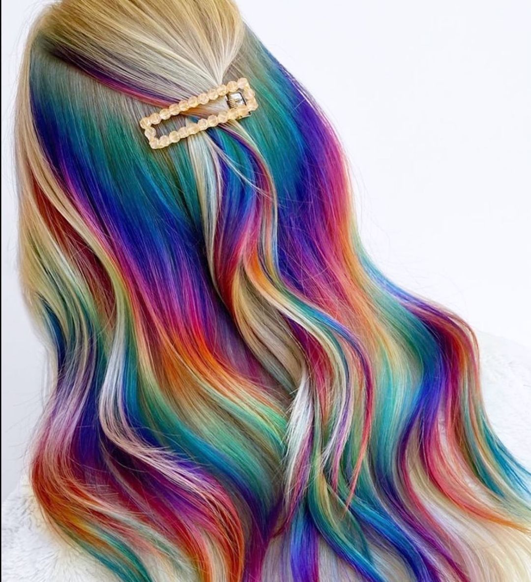 Blonde Hair Rainbow Highlights - Home Design Ideas