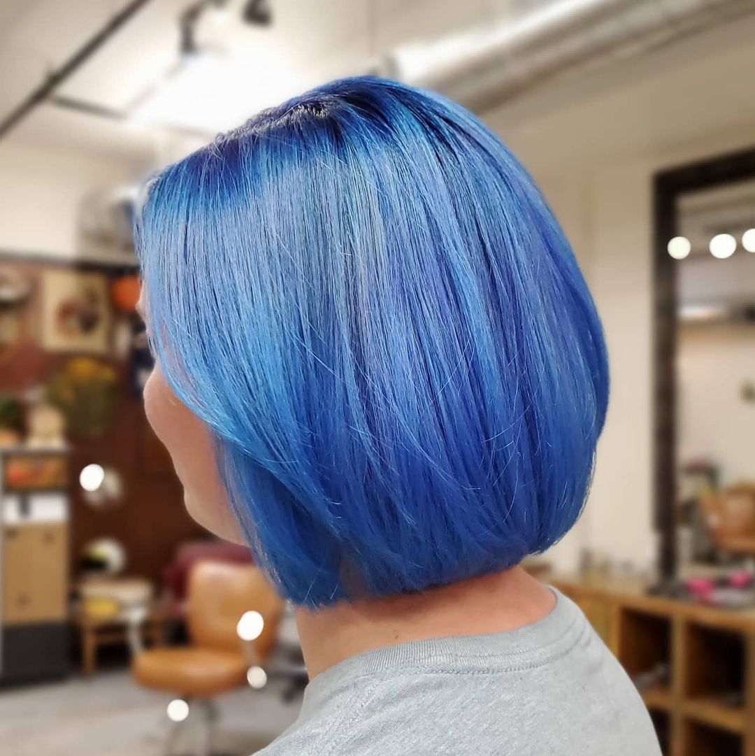 blue hair highlights for blonde hair