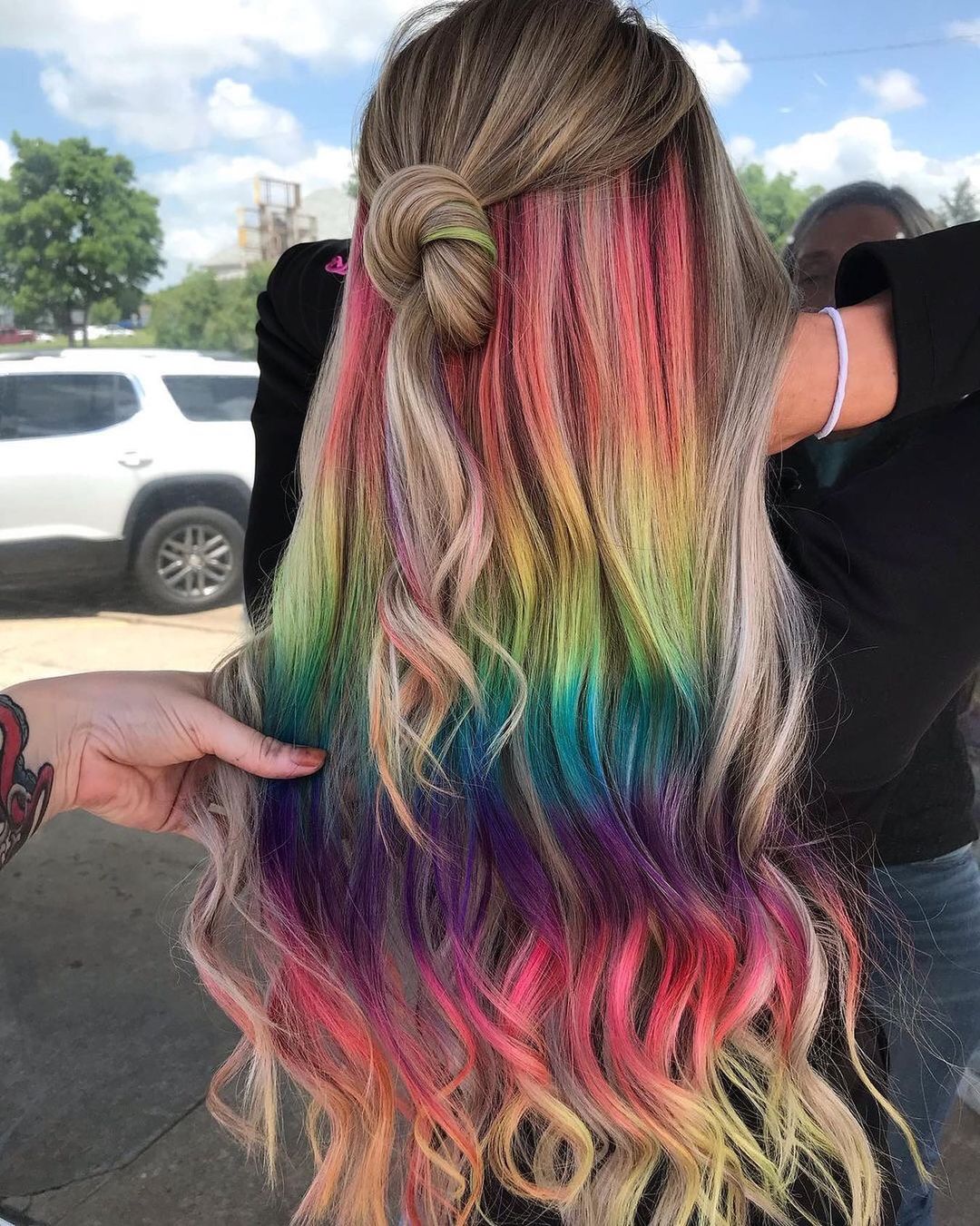 Oil Slick Hair Is a More Subtle Way to Wear the Rainbow Hair Trend
