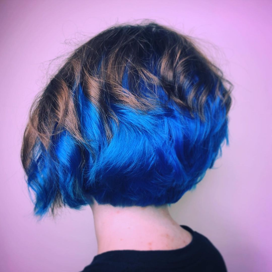 blue hair highlights for blonde hair