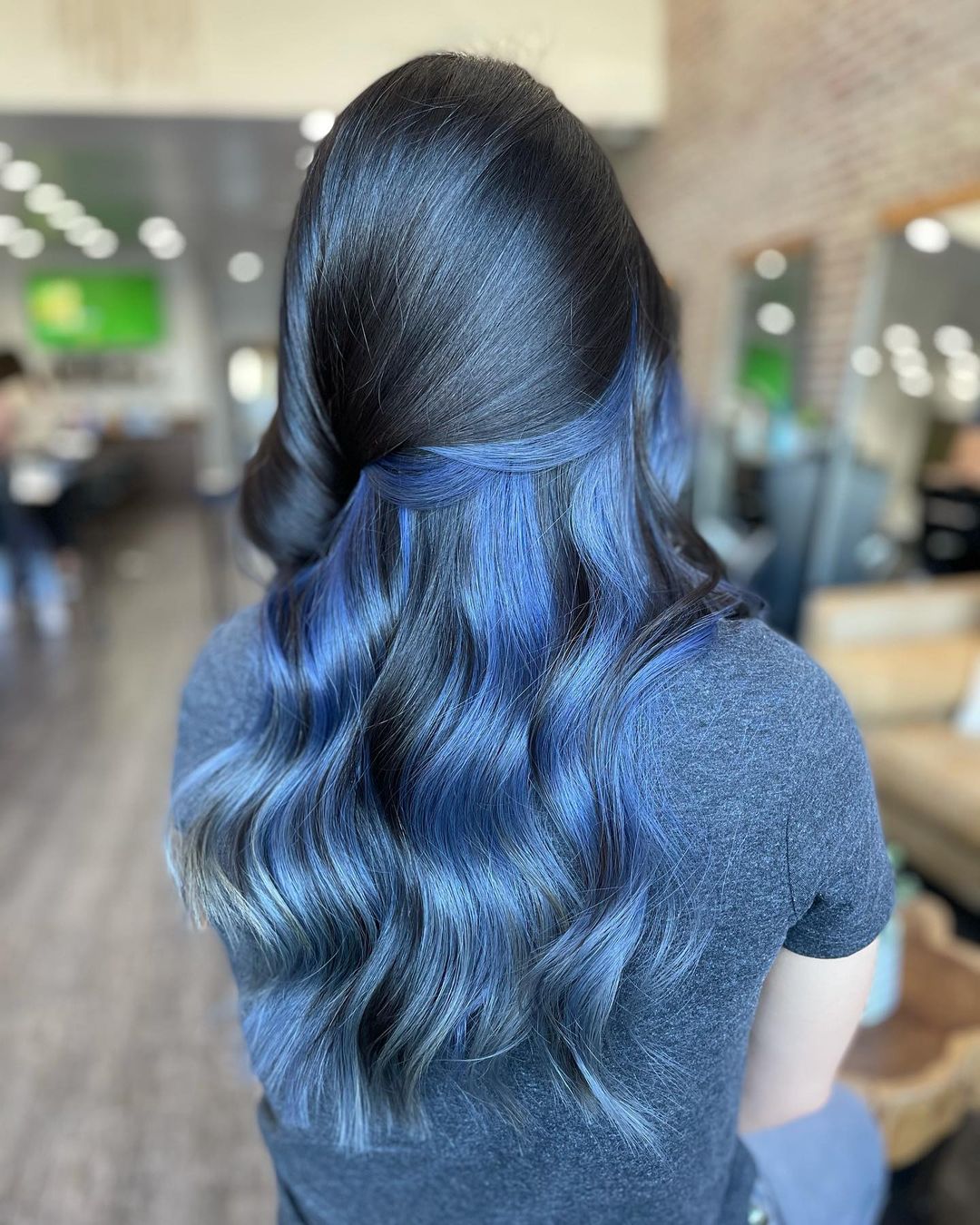 Aggregate more than 84 blue hair highlights super hot - in.eteachers