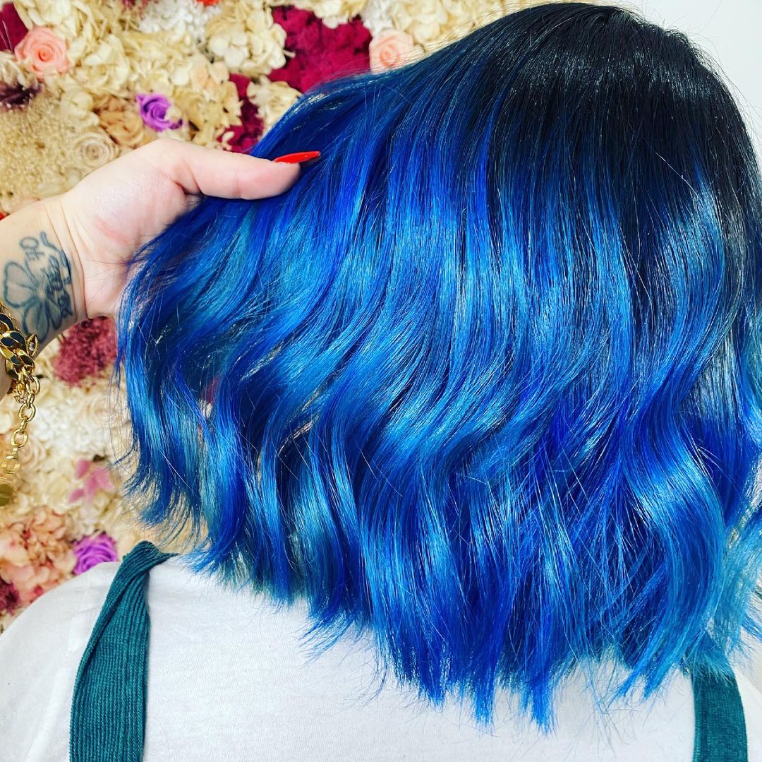 28 Blue Ombre Hair Color Ideas Trending Right Now  Blue ombre hair Short blue  hair Ocean hair