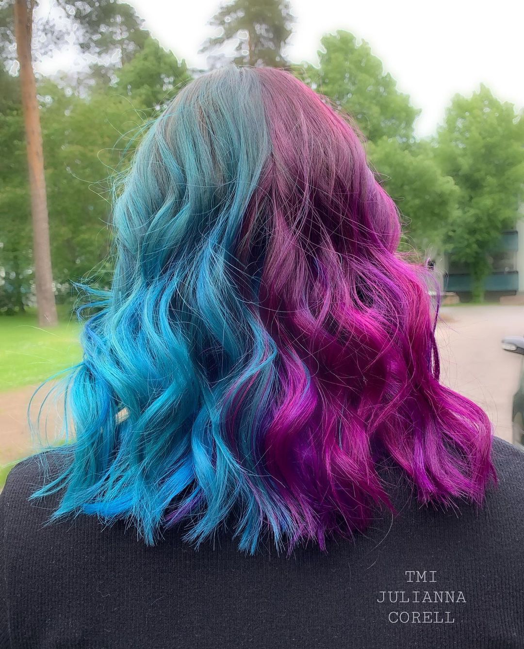 blue hair highlights for blonde hair