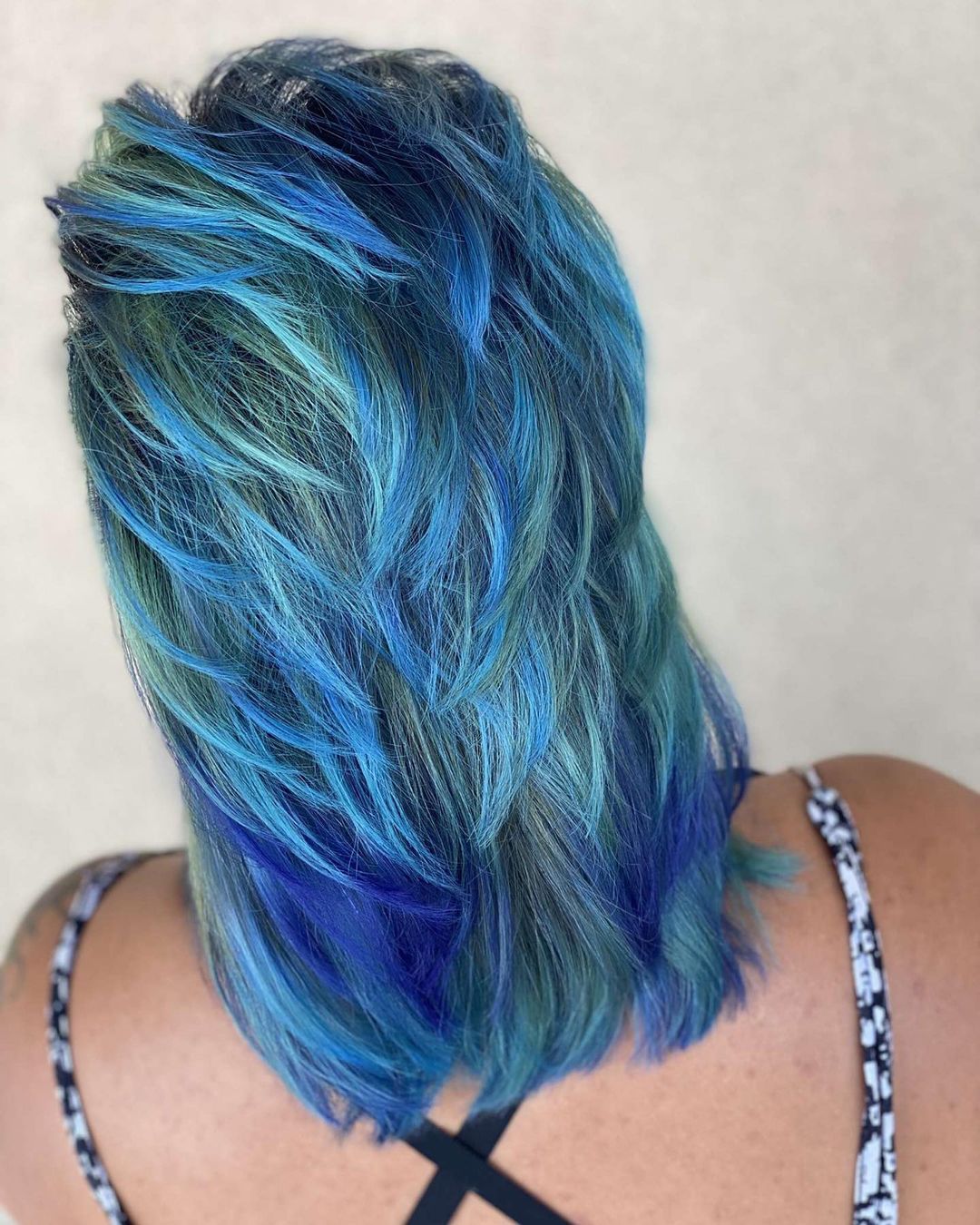 blue hair highlights for blonde hair