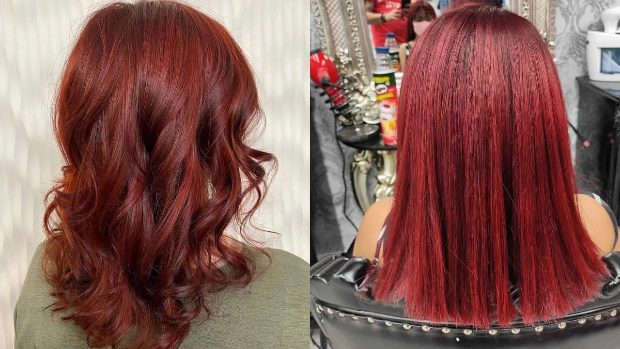Uskyldig software Paranafloden 40+ Dark Red Hair Color Ideas: Highlights, Ombre & Balayages