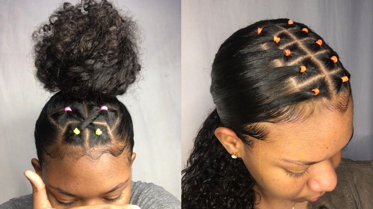 Easy Rubber Band Hairstyle