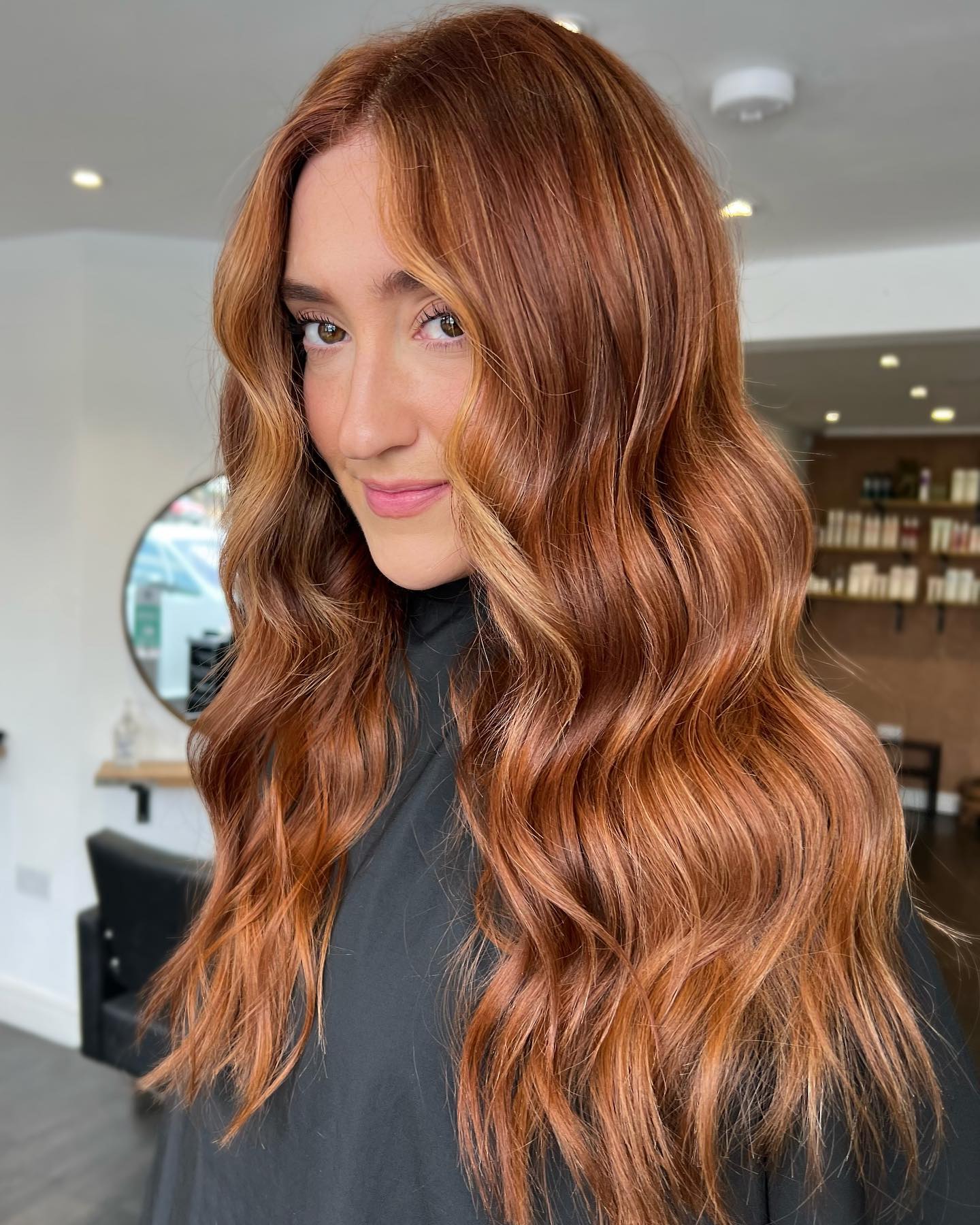 copper highlights on medium brown hair