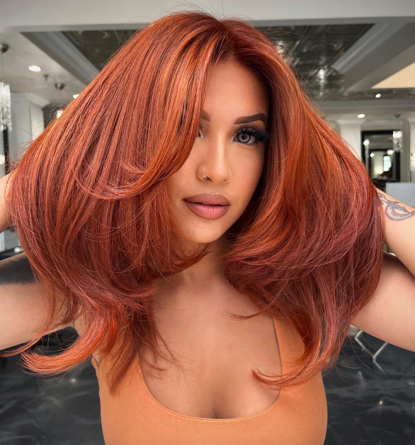 30 Copper Hair Color Ideas Highlights Ombre and Trends  Ginger hair  color Color block hair Copper hair color