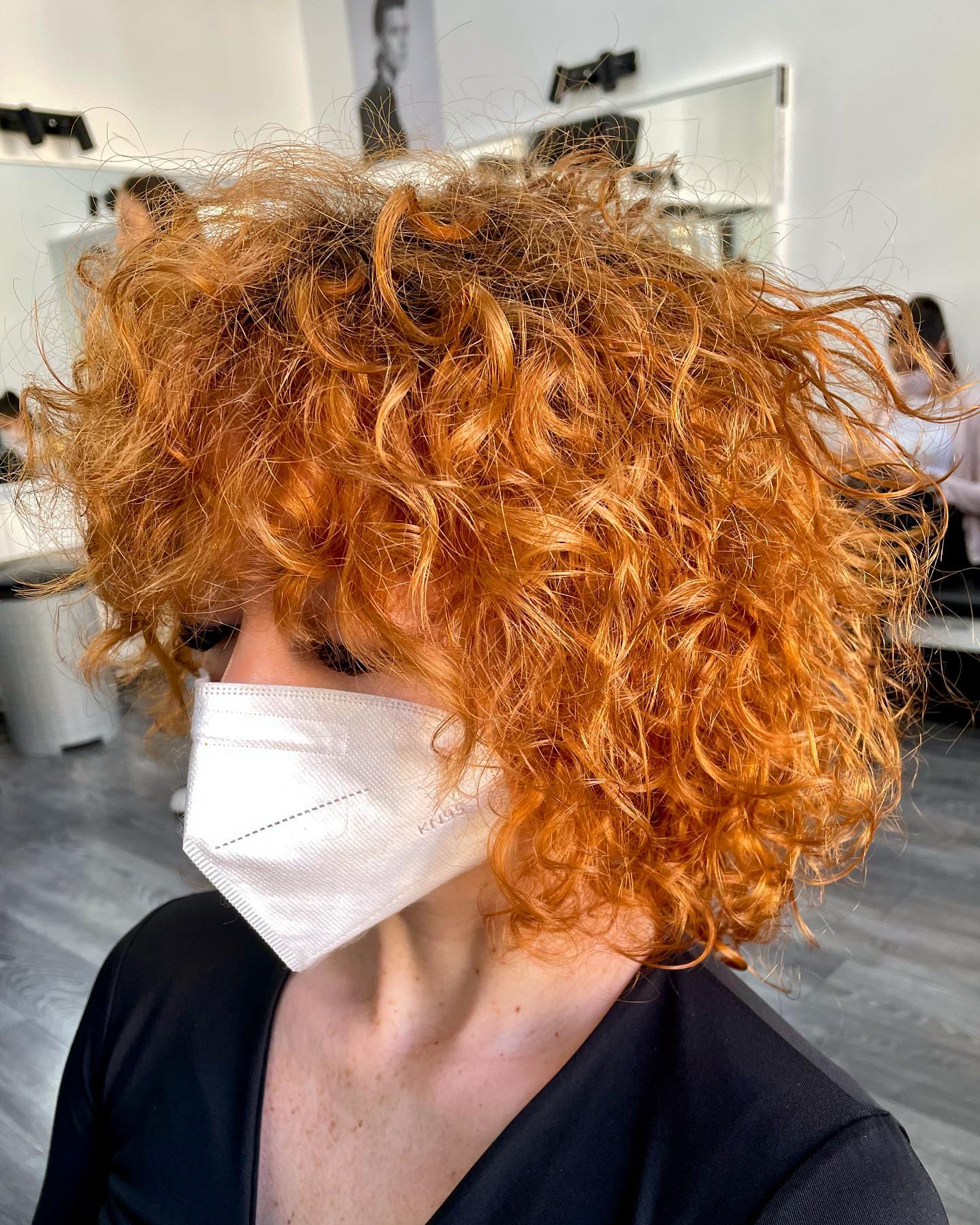 Copper Hair Color Curly Lakia Leon 