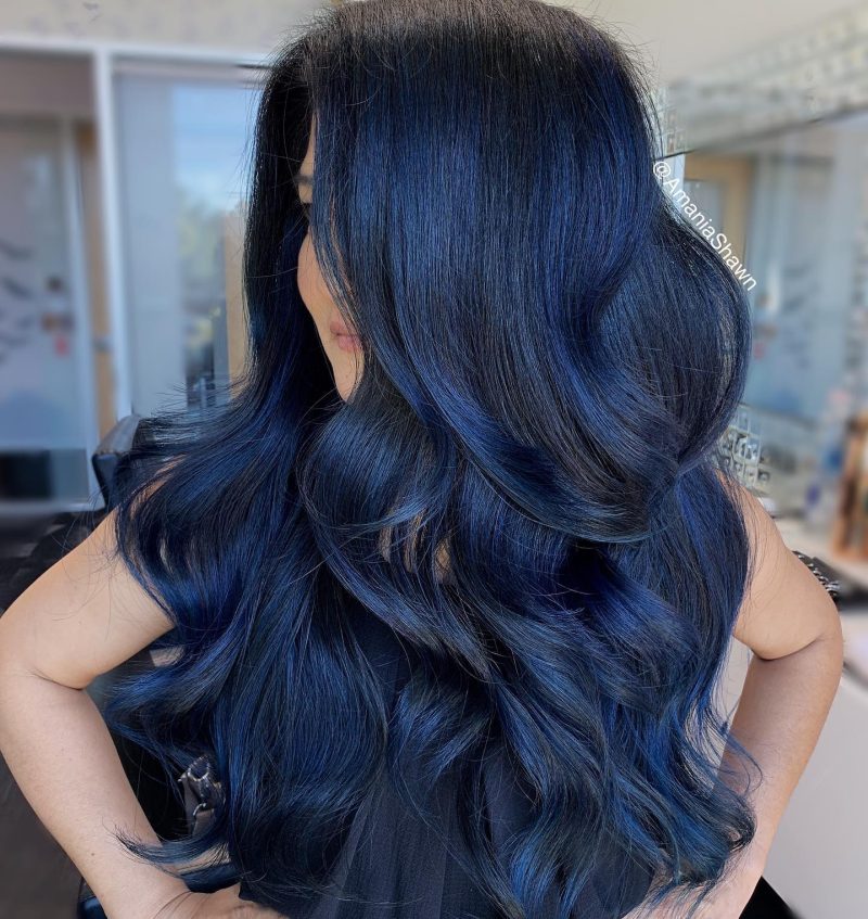 20+ Blue Black Hair Color Ideas